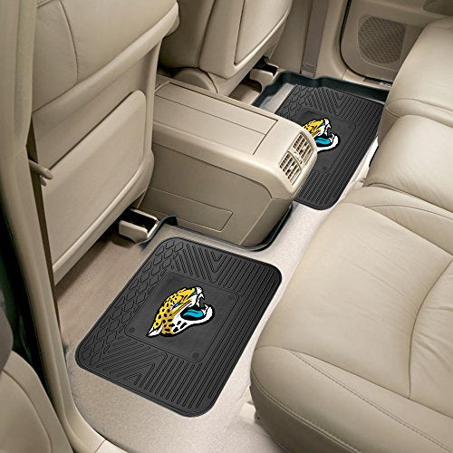 NFL Jacksonville Jaguars Back Row Utility Car Mats - 2 Piece Set, 14" x One Size