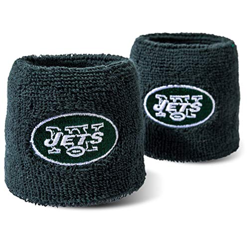 Franklin Sports NFL New York Jets Embroidered Wristbands