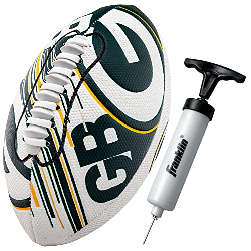 Franklin Sports NFL Green Bay Packers Football - Youth 8.5" Football- SPACELACE