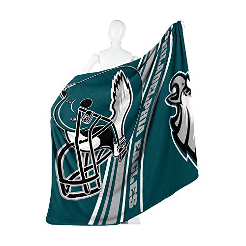 NFL Philadelphia Eagles Raschel Throw Blanket, 60" x 80", Slant