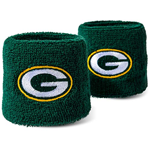 Franklin Sports NFL Green Bay Packers Embroidered Wristbands