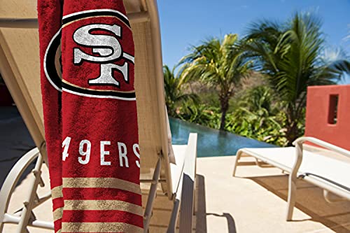 NFL San Francisco 49ers Beach Towel, 30" x 60", Stripes