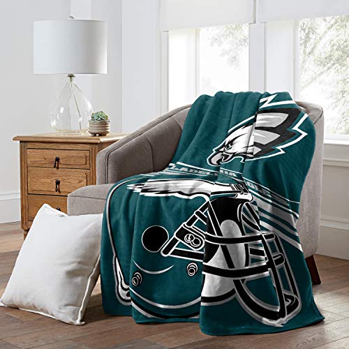 NFL Philadelphia Eagles Raschel Throw Blanket, 60" x 80", Slant