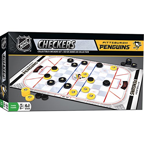 NHL Pittsburgh Penguins Checkers Board Game , 13" x 21"