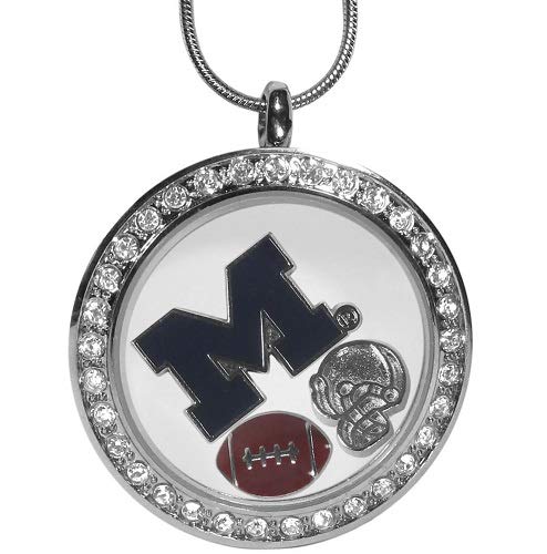 NCAA Womens Michigan Wolverines Locket Necklace 18 inch Team Color