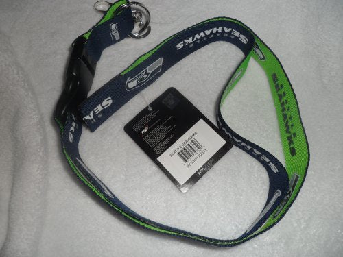 NFL Seattle Seahawks Two Tone Lanyard, Navy/Green, One Size