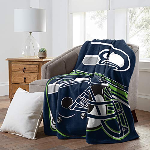 NFL Seattle Seahawks Raschel Throw Blanket, 60" x 80", Slant