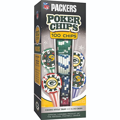 NFL Green Bay Packers Poker Chips, 100 Piece (GBP3120)