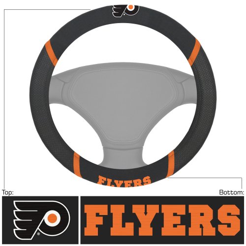 NHL 14882 Philadelphia Flyers Embroidered Steering Wheel Cover 15in. Diameter