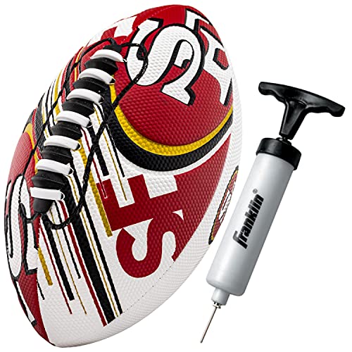 Franklin Sports NFL San Francisco 49ers Football - Youth  8.5"l- SPACELACE Grip