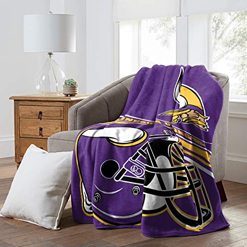 NFL Minnesota Vikings Raschel Throw Blanket, 60" x 80", Slant