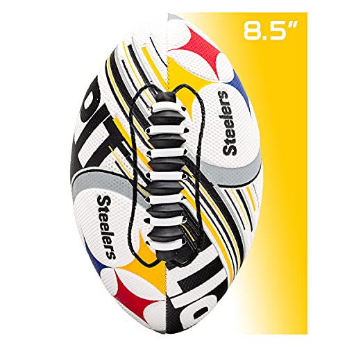 Franklin Sports NFL Pittsburgh Steelers Football Youth - 8.5"  SPACELACE