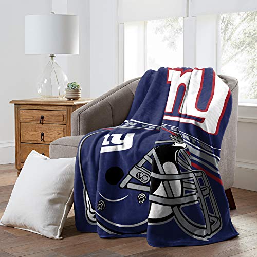 NFL New York Giants Raschel Throw Blanket, 60" x 80", Slant