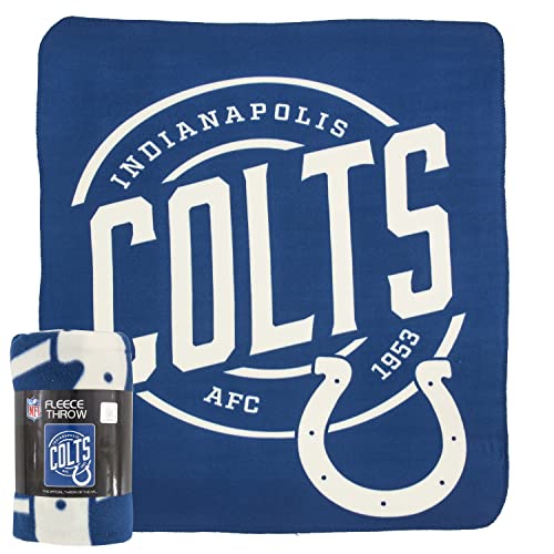 NFL Indianapolis Colts Fleece Throw Blanket, 50" x 60", Campaign