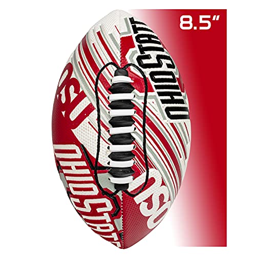 Franklin Sports NCAA Ohio State Buckeyes Football - Youth 8.5" SPACELACE Grip