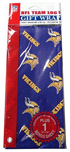 NFL Minnesota Vikings Team Logo Flat Gift Wrap