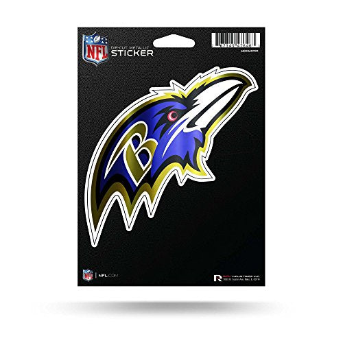 NFL Baltimore Ravens Die Cut Metallic Sticker One Size