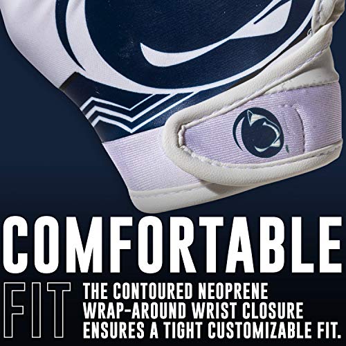 Franklin NCAA Penn State Nittany Lions Youth Football Receiver Gloves - S/XS