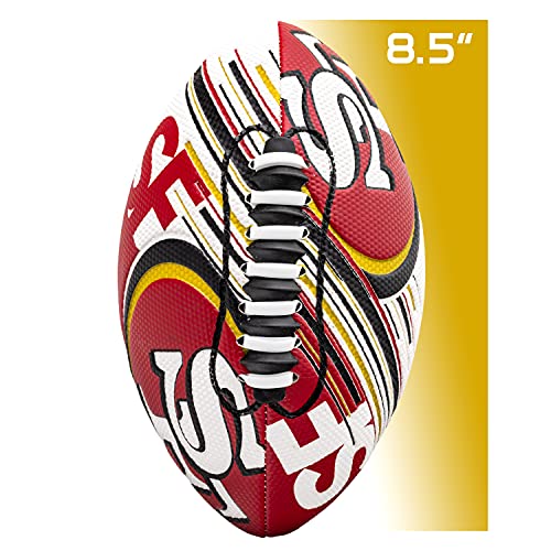 Franklin Sports NFL San Francisco 49ers Football - Youth  8.5"l- SPACELACE Grip