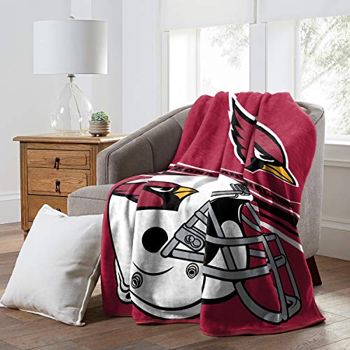 NFL Arizona Cardinals Unisex-Adult Raschel Throw Blanket, 60" x 80", Slant