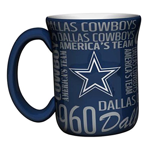 Logo Brands NFL Dallas Cowboys Sculpted Spirit Mug, 17-ounce 1 Count (Pack of 1)