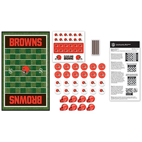 NFL Cleveland Browns Checkers Board Game Set, For 2 Playe 13" x 21"