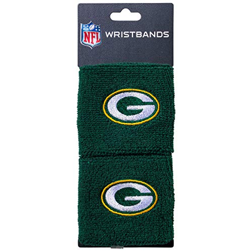 Franklin Sports NFL Green Bay Packers Embroidered Wristbands