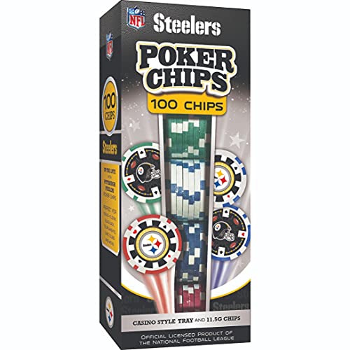 NFL Pittsburgh Steelers Poker Chips, 100 Piece