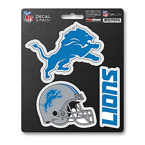 NFL - Detroit Lions 3 Piece Decal Set