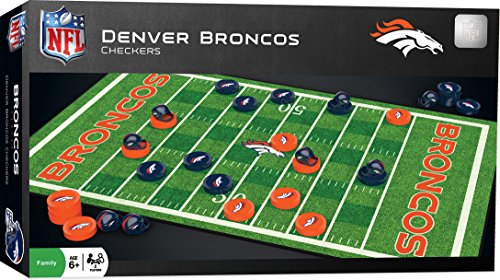 NFL Denver Broncos Checkers Board Game , 13" x 21"