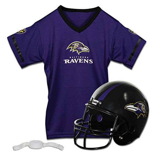 Franklin Sports NFL Baltimore Ravens  Football Helmet and Jersey Set - Youth M