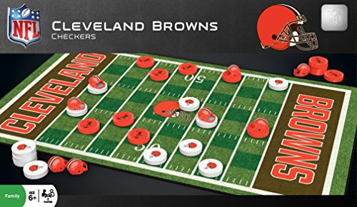 NFL Cleveland Browns Checkers Board Game Set, For 2 Playe 13" x 21"