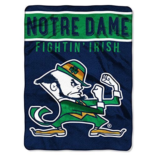 NCAA Notre Dame Fighting Irish Raschel Throw Blanket, 60" x 80", Basic