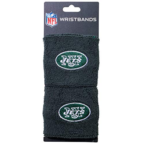 Franklin Sports NFL New York Jets Embroidered Wristbands