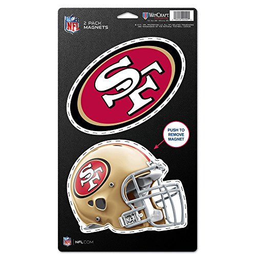 WinCraft NFL San Francisco 49ers WCR18836014 magnets (2 Pack), 5" x 9"