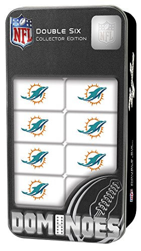 NFL Miami Dolphins Collector Edition Double Six Dominoes