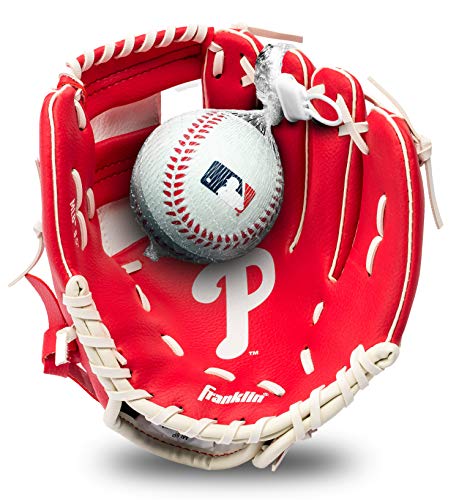 Franklin MLB Philadelphia Phillies Youth Teeball Glove and Ball Set  9.5