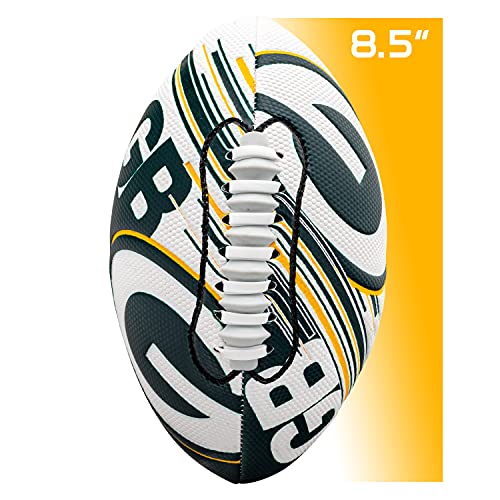 Franklin Sports NFL Green Bay Packers Football - Youth 8.5" Football- SPACELACE