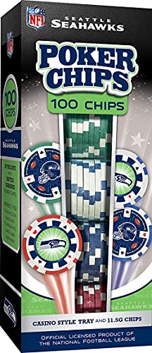 NFL Seattle Seahawks Poker Chips, 100Piece, Assorted