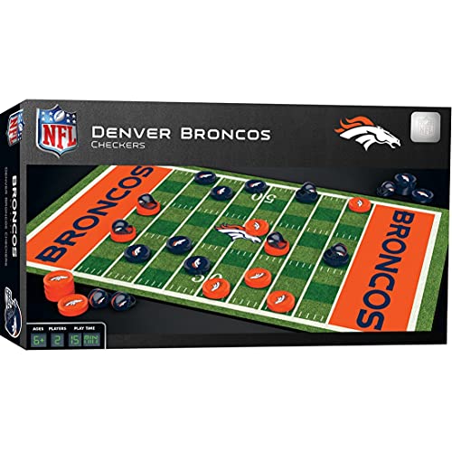 NFL Denver Broncos Checkers Board Game , 13" x 21"