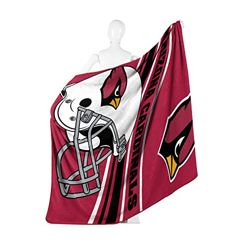 NFL Arizona Cardinals Unisex-Adult Raschel Throw Blanket, 60" x 80", Slant