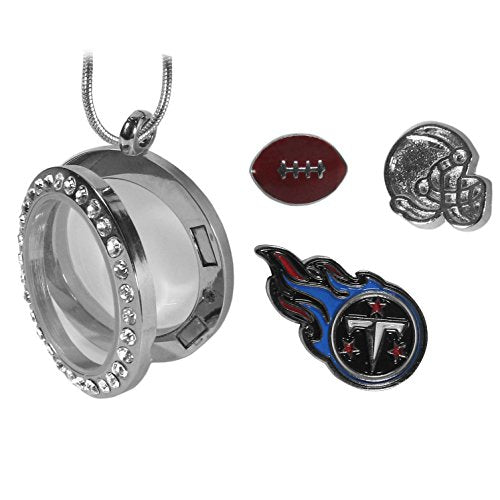 NFL Womens Tennessee Titans Locket Necklace 18 inch Team Color