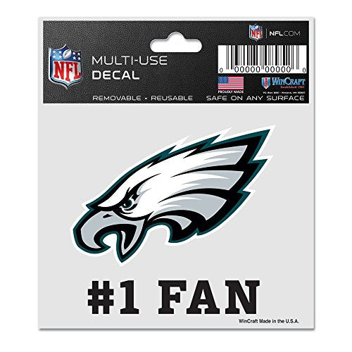 WinCraft NFL Philadelphia Eagles 95604010 Multi-Use Decal, 3" x 4"