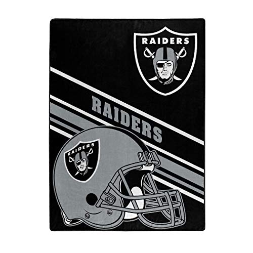 NFL Las Vegas Raiders Raschel Throw Blanket, 60" x 80", Slant