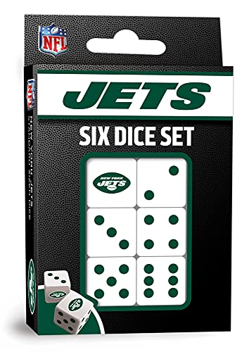 Game Day - NFL New York Jets - 6 Piece Team Logo Dice Set - D6 Standard Size