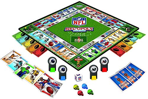 NFL-Opoly Junior Board Game, Collector's Edition Set, for 2-4 Players, Ages 6+