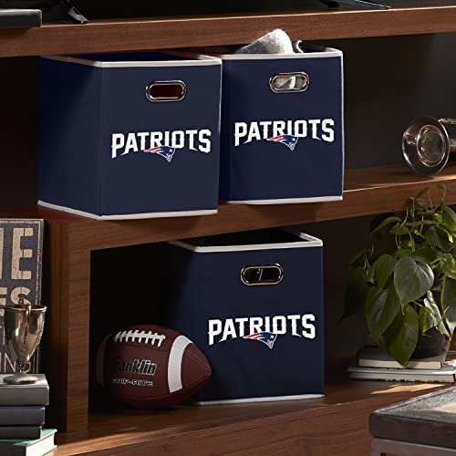 Franklin Sports NFL New England Patriots Collapsible Storage Bin 11"x10.5"x10.5"