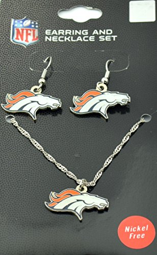 NFL Denver Broncos DENVER BRONCOS EARRING/NECKLACE SET, Blue, Small S