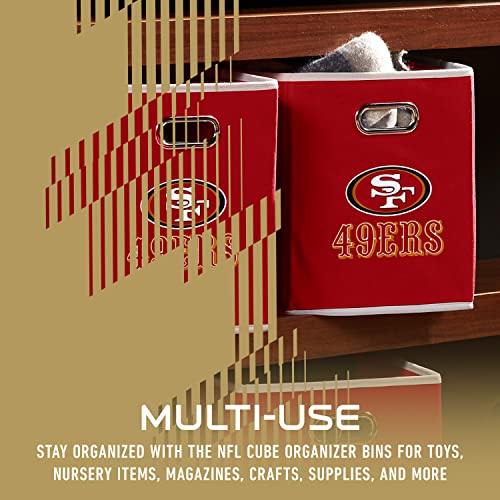 Franklin Sports NFL San Francisco 49ers Collapsible Storage Bin 11"x10.5"x10.5"