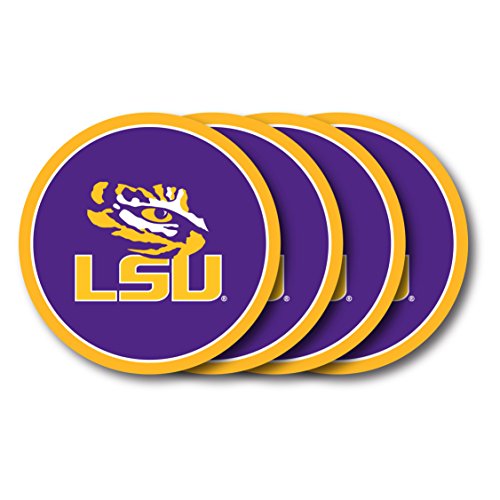 NCAA Louisiana State Tigers Vinyl Coaster Set (Pack of 4)